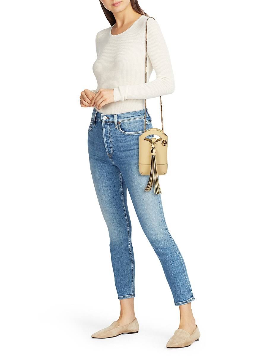 Mini Leather Crossbody Phone Pouch V716358