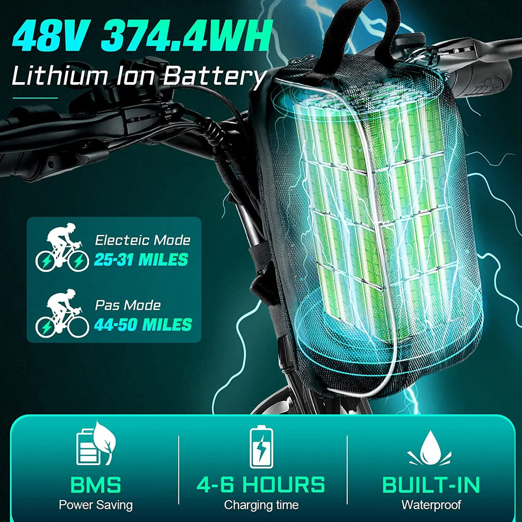26" 500W Step-Through Electric Bike X75982
