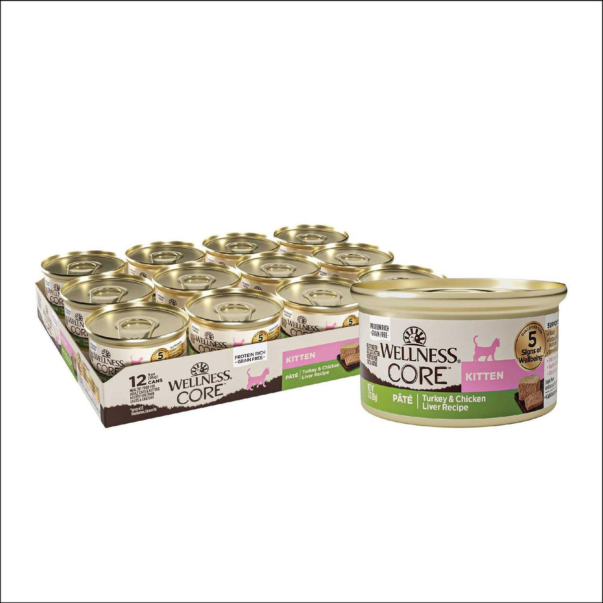 Grain-Free Turkey & Chicken Liver Pate Canned Kitten Food J3840