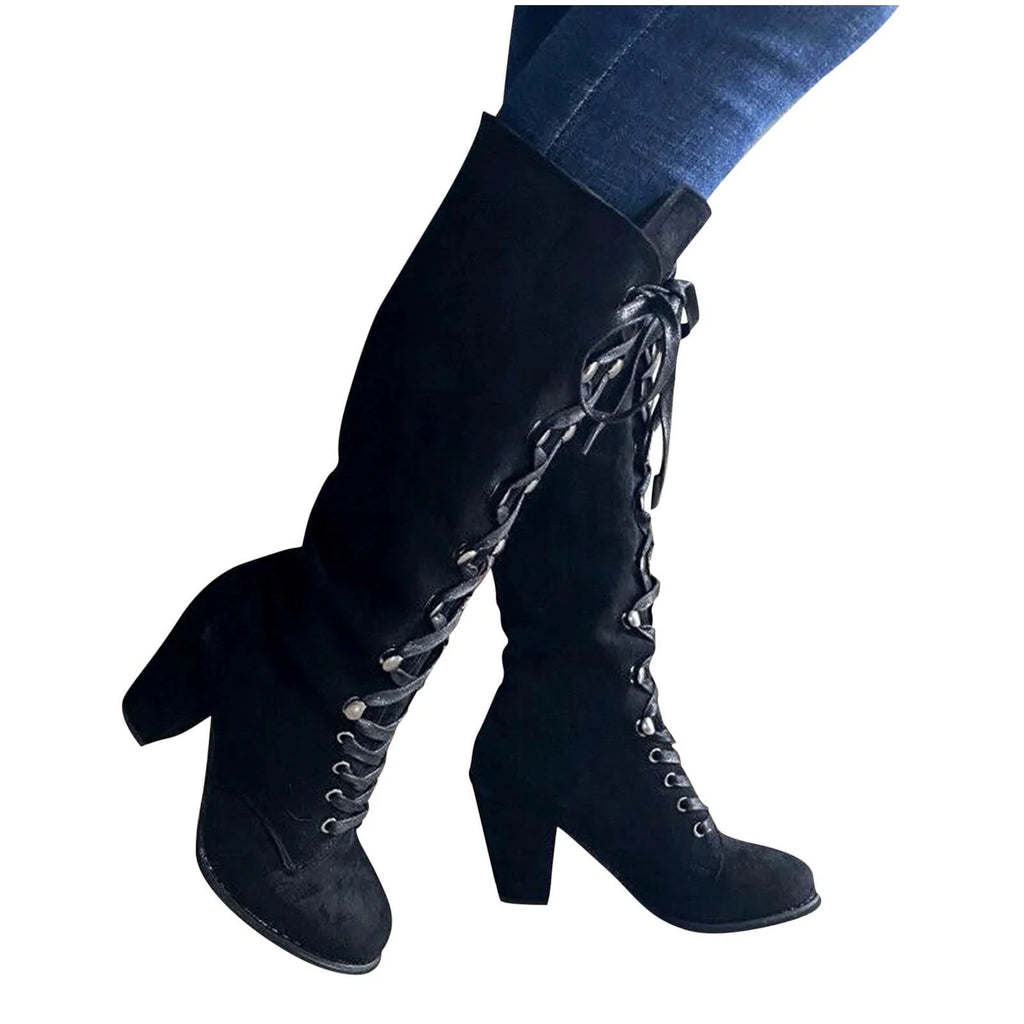 Brown Mid-Calf Riding Boots F140
