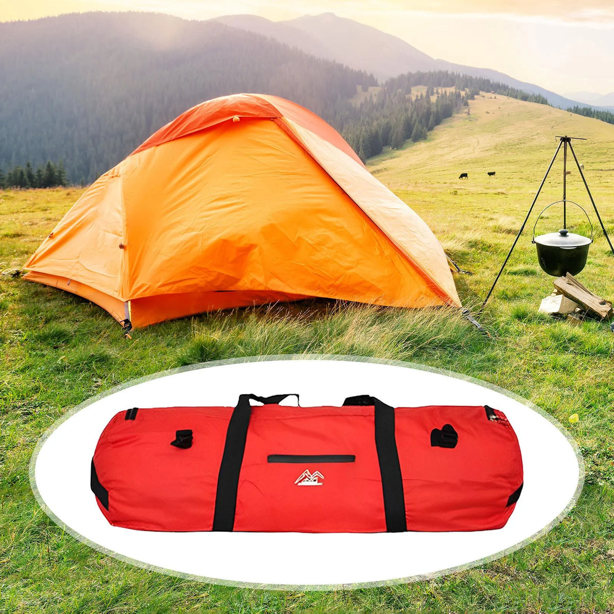 Red 75cmx26cmx26cm Travel Duffel Bag Z770429