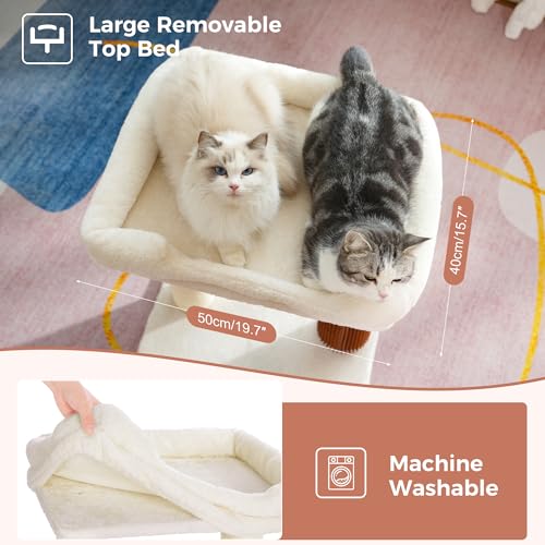 Large Grey Cat Tree Tower with Scratching Post T365361