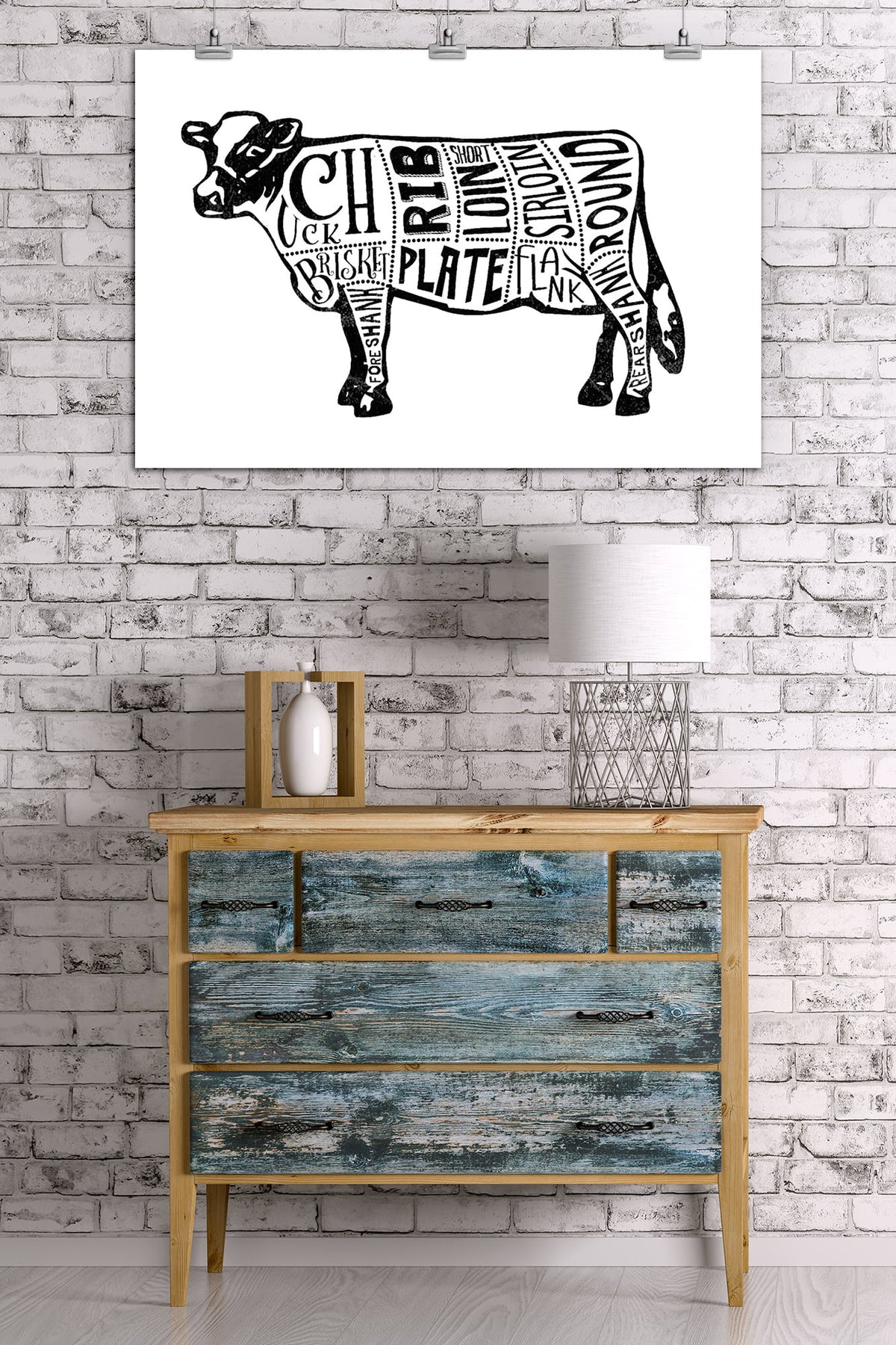 Butchers Block Meat Cuts N586