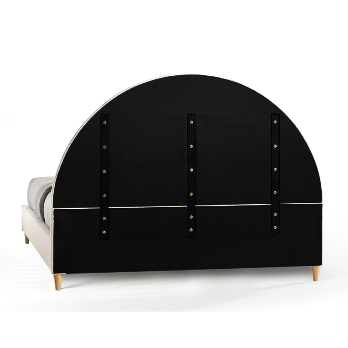 Queen Boucle Arched Headboard Platform Bed L658366