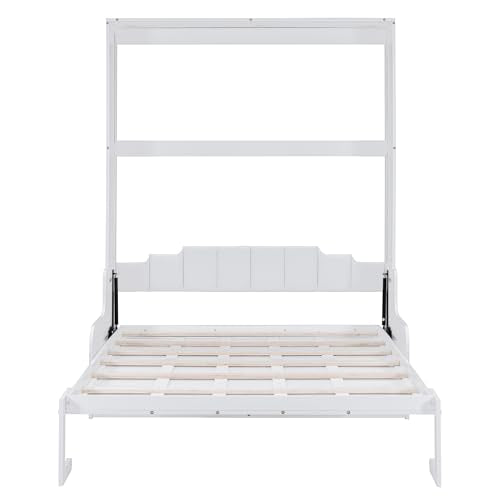 Queen Size Grey Murphy Bed with Sofa and Cushion A29860