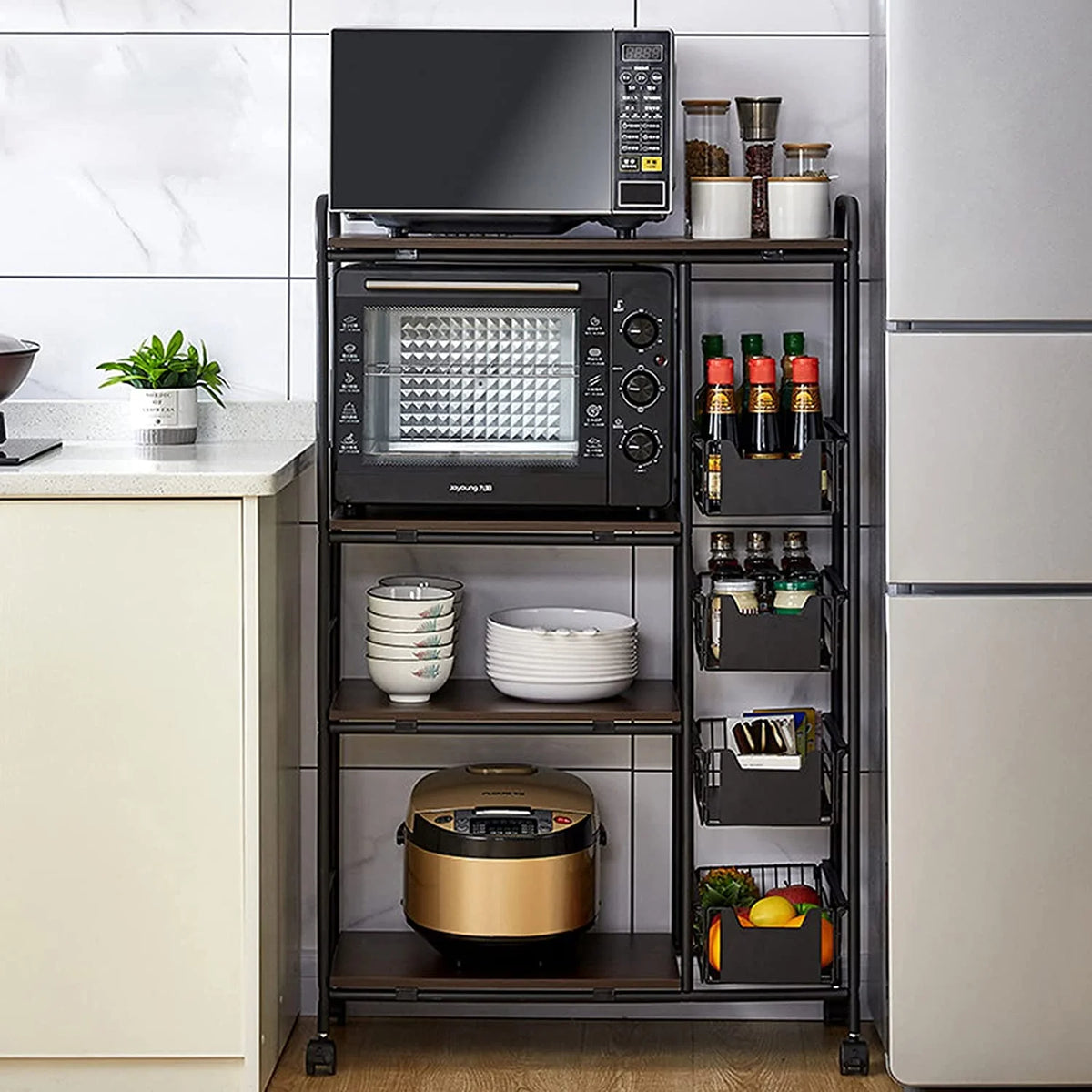 4-Tier + 5-Tier Utility Storage Shelf for Microwave Oven Baker Rack G1967