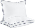 King Size White Set of 2 Gusseted Bed Pillows H103