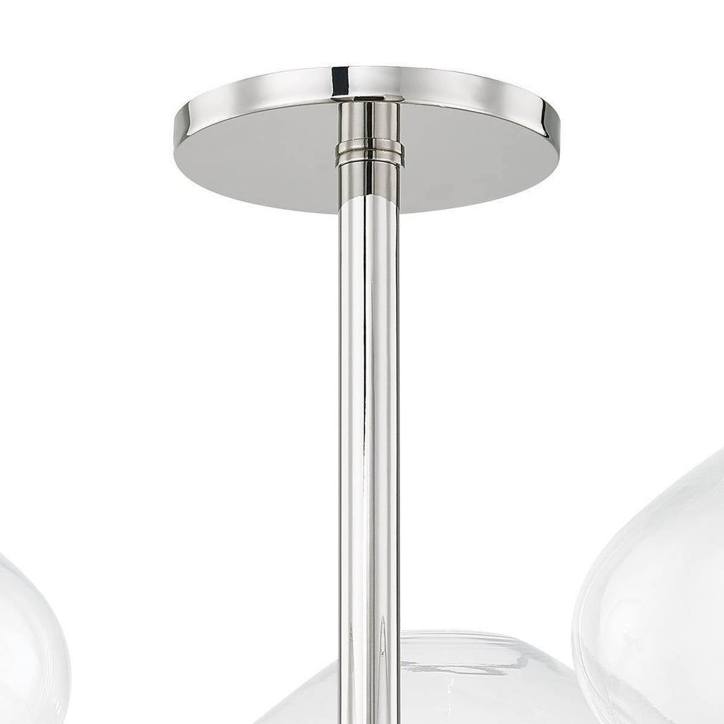 Polished Nickel 3 Light Semi-Flush Mount H85964