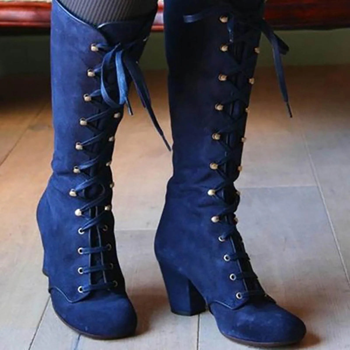 Brown Mid-Calf Riding Boots F140