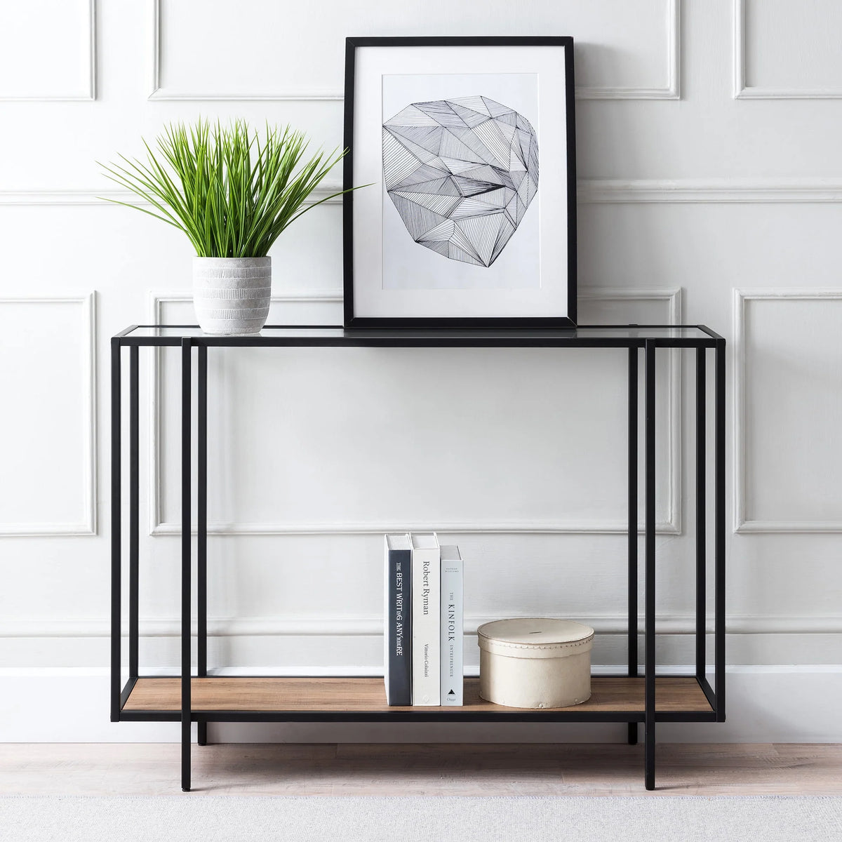 42" Wide Rectangular Console Table with MDF Shelf B795