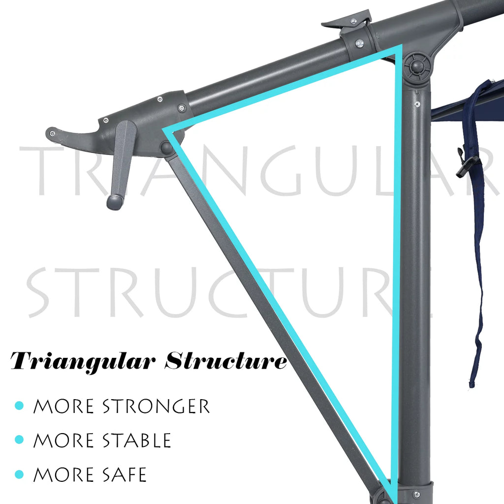 10FT Off-set Aluminum Cantilever Umbrella J310611