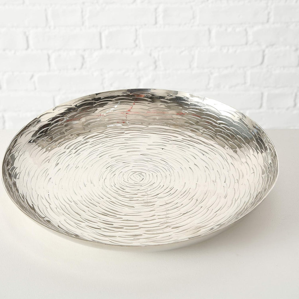 Silver Vanity Trays, Set of 3, Hand Cast Aluminum I669