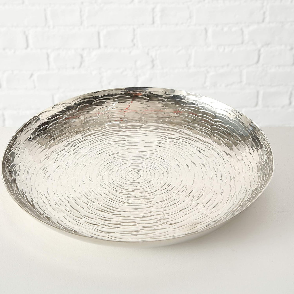 Silver Vanity Trays, Set of 3, Hand Cast Aluminum I669