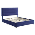 Fabric Storage Bed Navy Full H49141