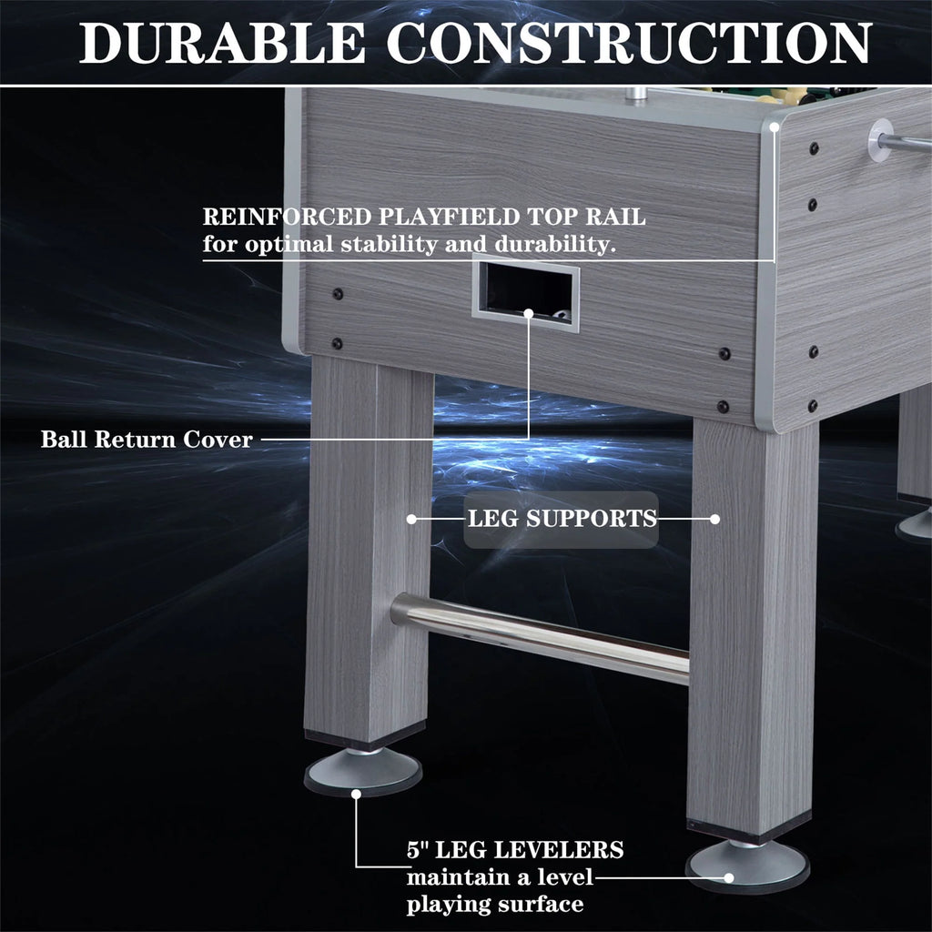 55 Foosball Table with Balls and Leg Levelers Z388