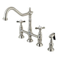 Brushed Nickel Kitchen Faucet with Brass Sprayer U3045