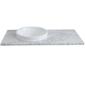 White Carrara Top Single Round Left Sink X581756