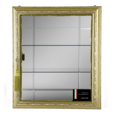 Gold Large Wall Mounted Curio Cabinet G15067