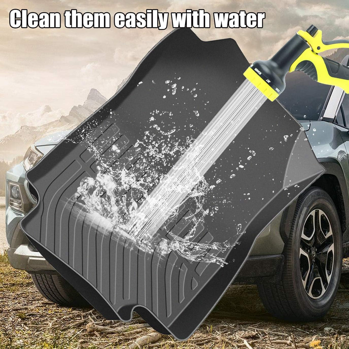 Black Heavy Duty All Weather Floor Mats for Toyota Corolla 2014-2019 Front and Rear Car Carpet O73657