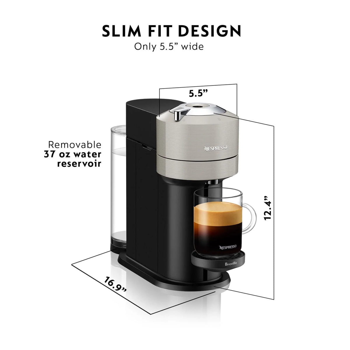 Red Coffee and Espresso Maker with Milk Frother T878124