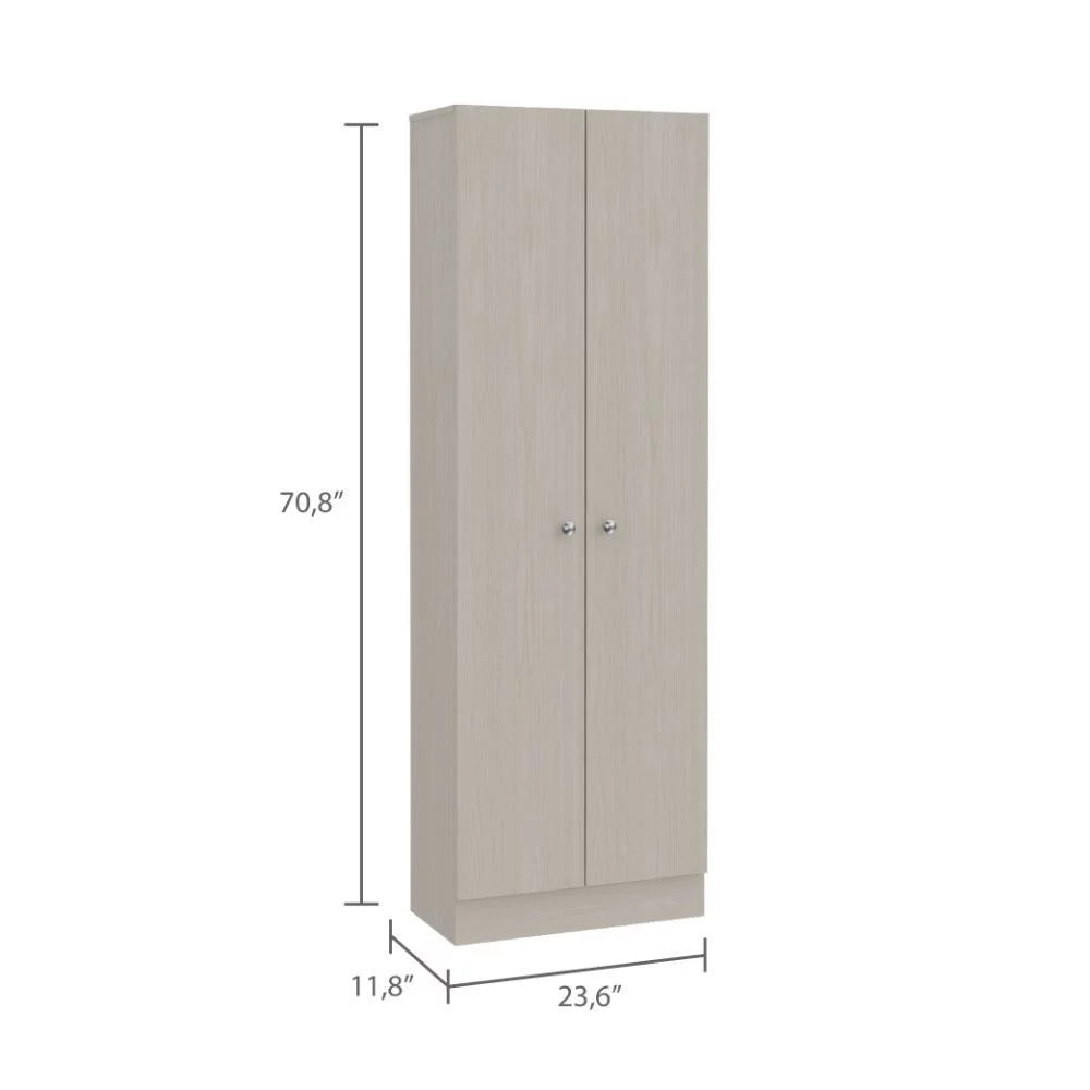 White Washed Oak 2-Door Storage Cabinet I2331