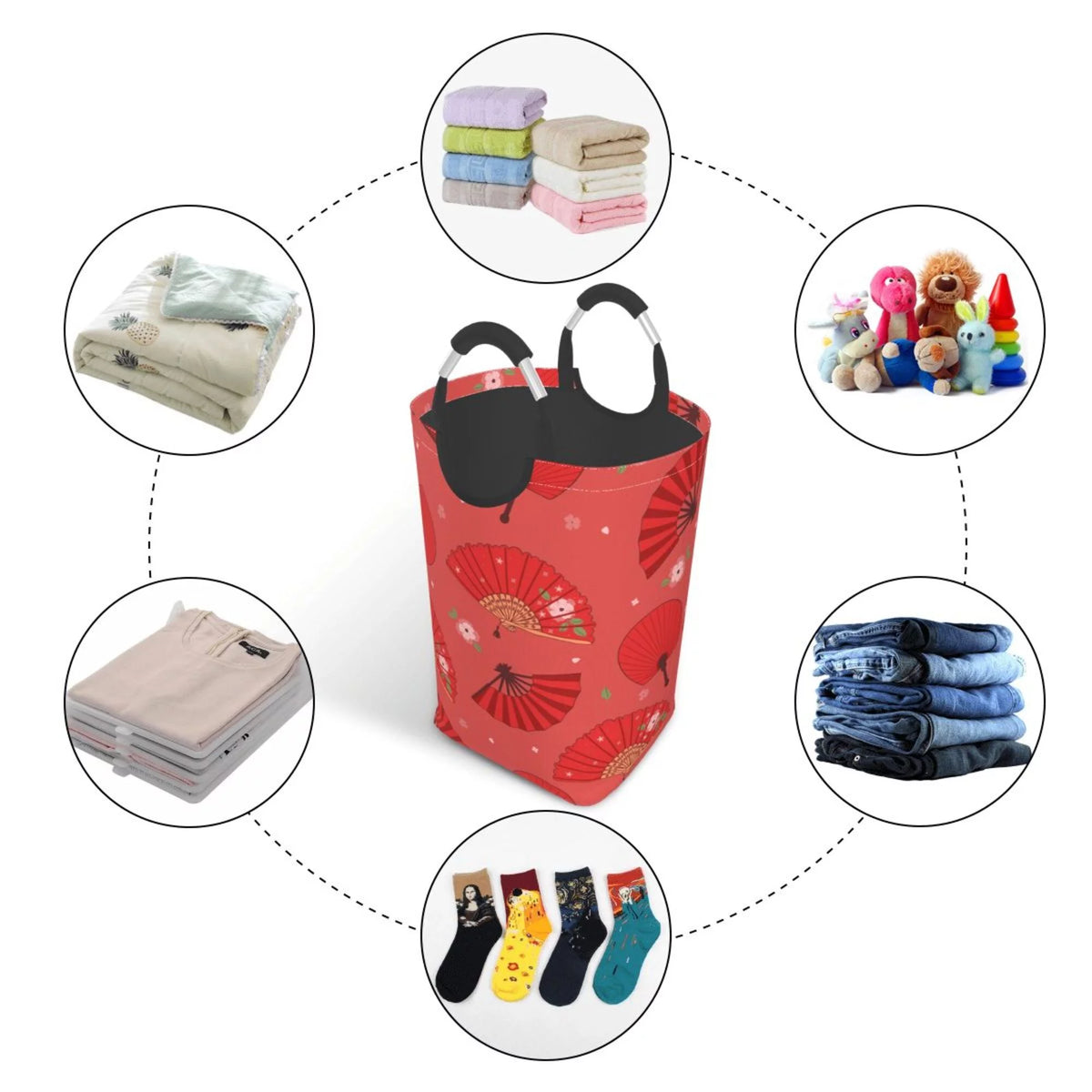 50L Rectangular Waterproof Foldable Laundry Hamper J95920