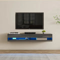 79" Floating TV Stand with 16 Color LEDs 2 Drawers D233529