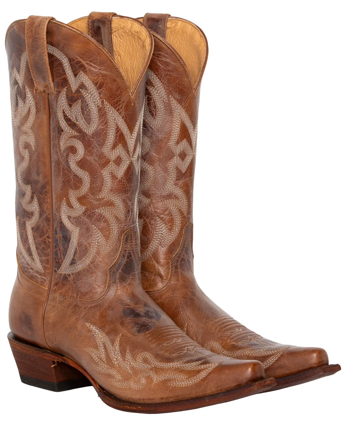 Vintage Cowboy Boot Snip Toe Tan J61527