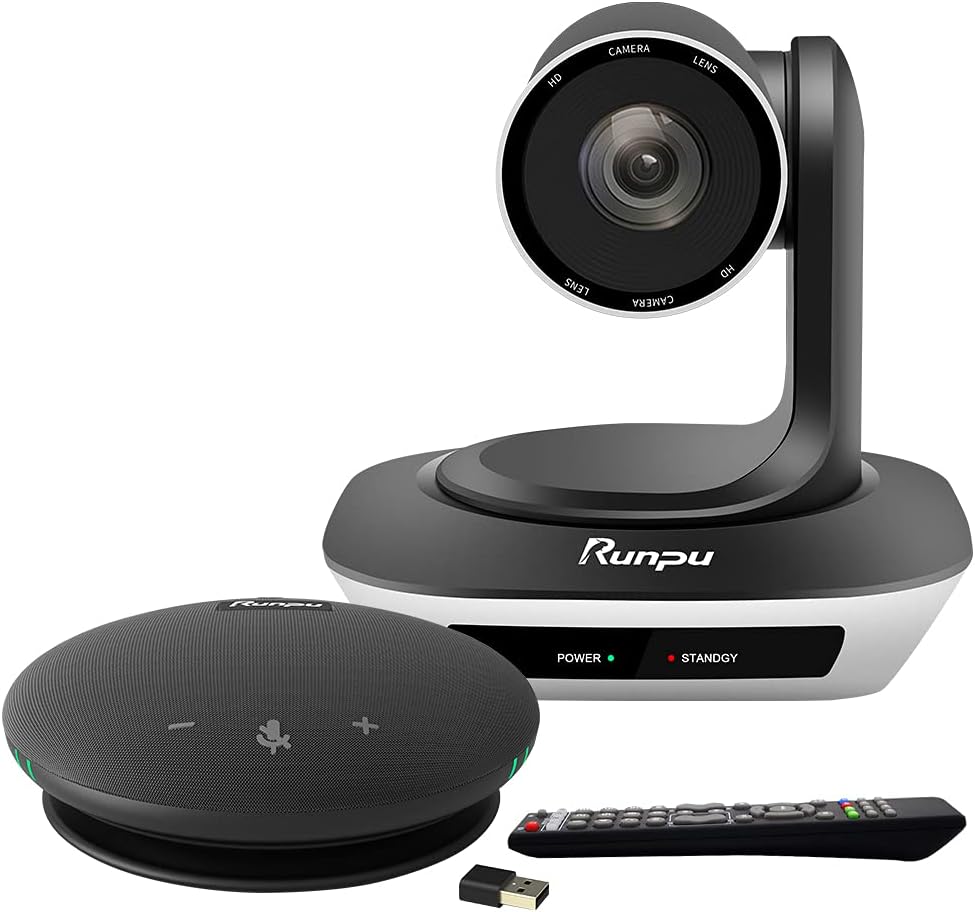 HD1080P PTZ Conference Room Camera and Wireless Bluetooth USB Conference Microphone and Speaker M1711