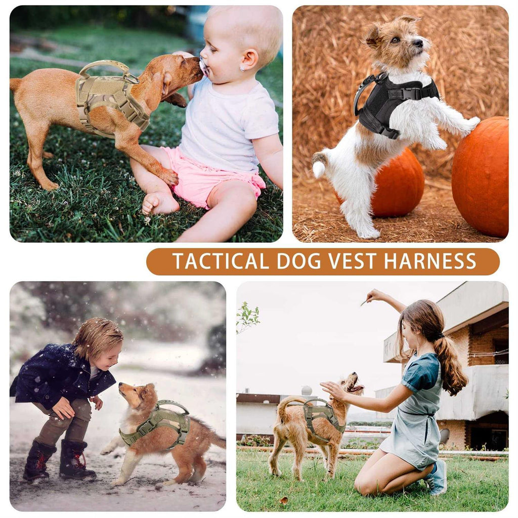 Tactical Dog Harness with Handle and Leash Set Q6048