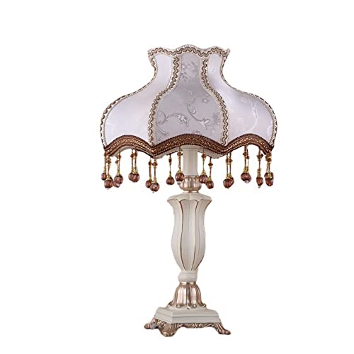 Brown Handmade Fabric Shade Table Lamp I5577