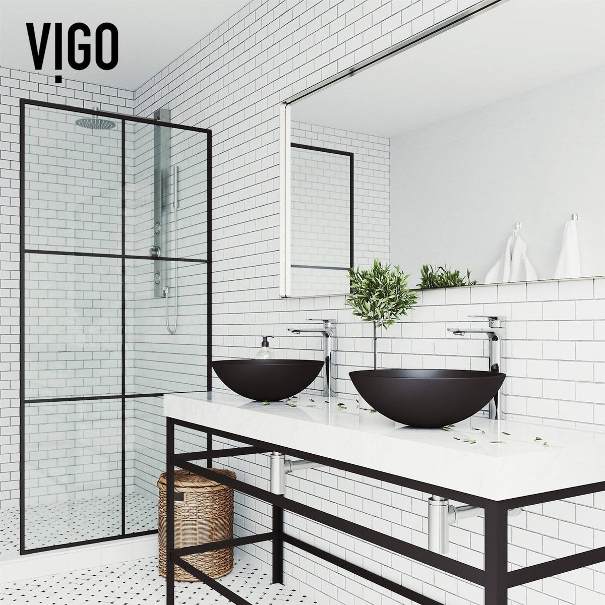 15 inch Vessel Bathroom Sink and Vessel Faucet Set in Chrome with Pop-Up Drain L969634