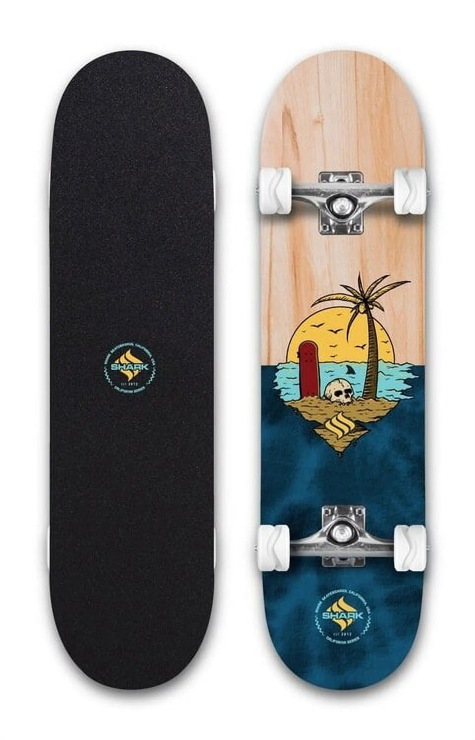 Skull Island 31 In. Popsicle Street Skateboard with 54 mm Twisted Wheels U989304