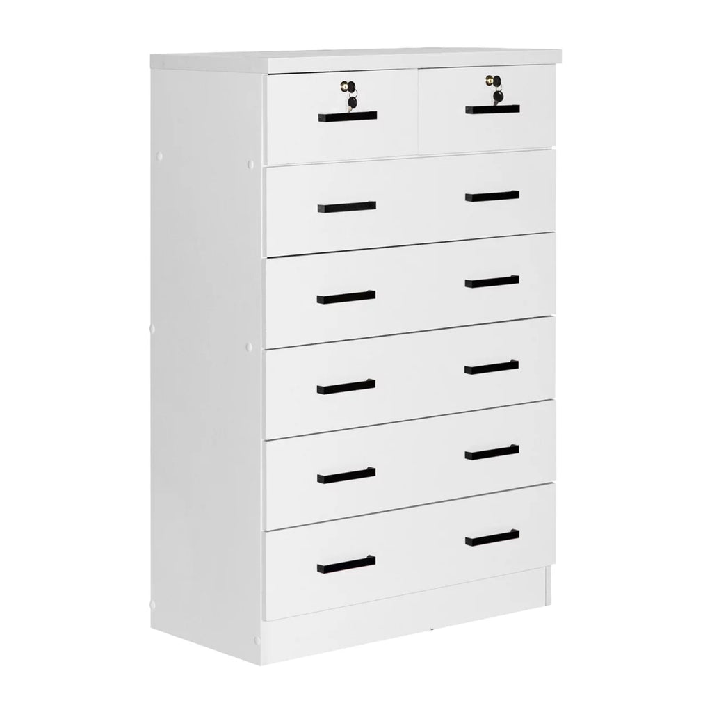 Black 4 Drawer Wooden Dresser with Lock I921795