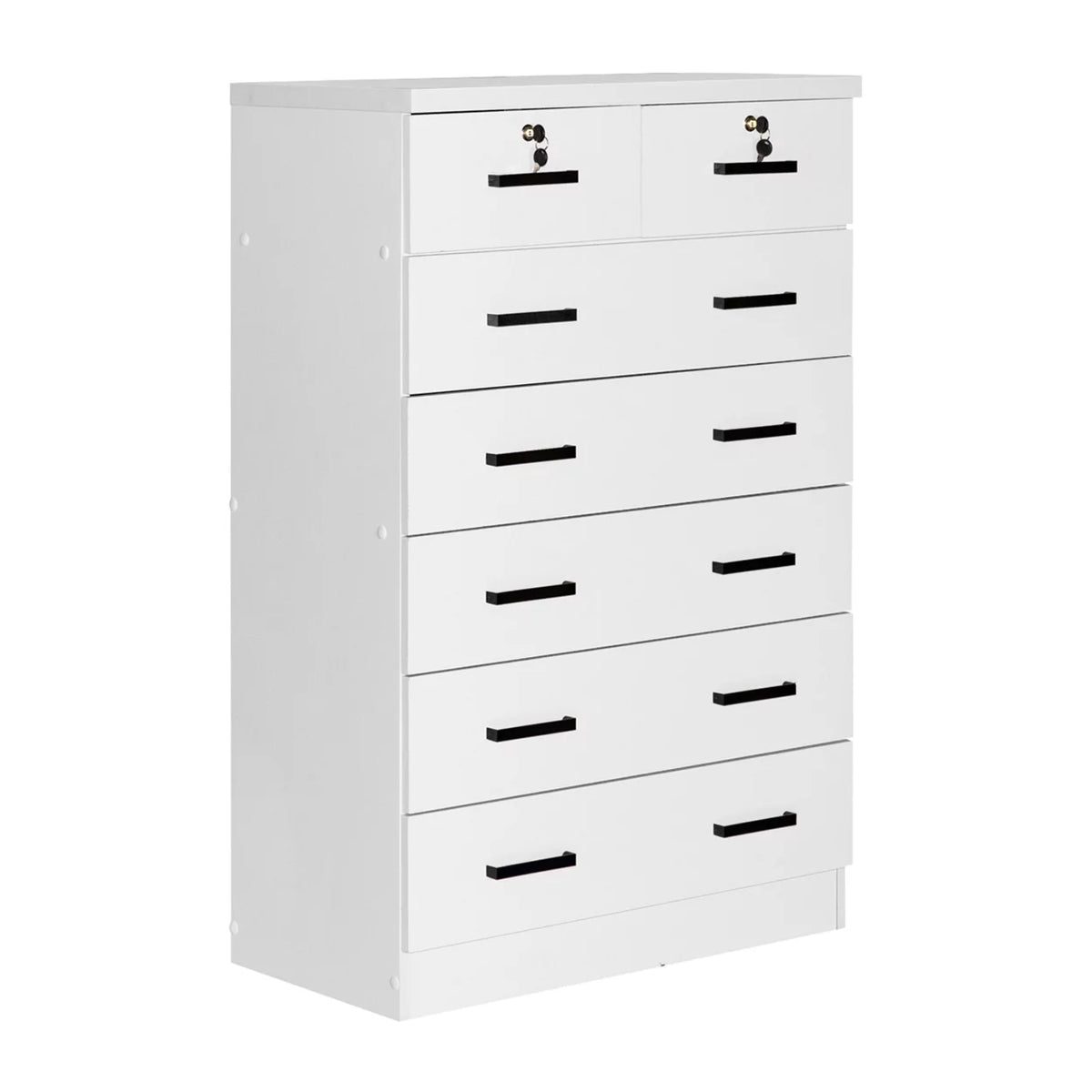 Black 4 Drawer Wooden Dresser with Lock I921795