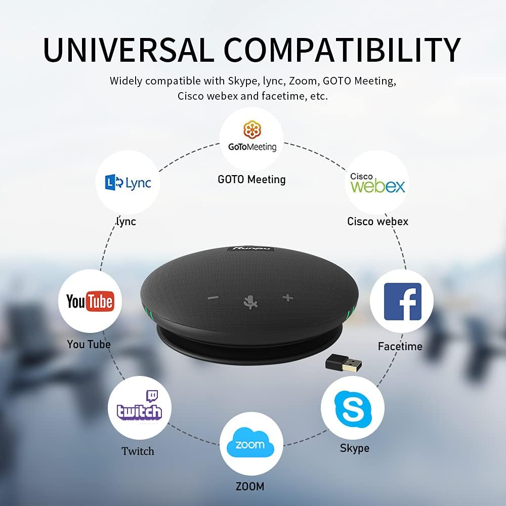 HD1080P PTZ Conference Room Camera and Wireless Bluetooth USB Conference Microphone and Speaker M1711