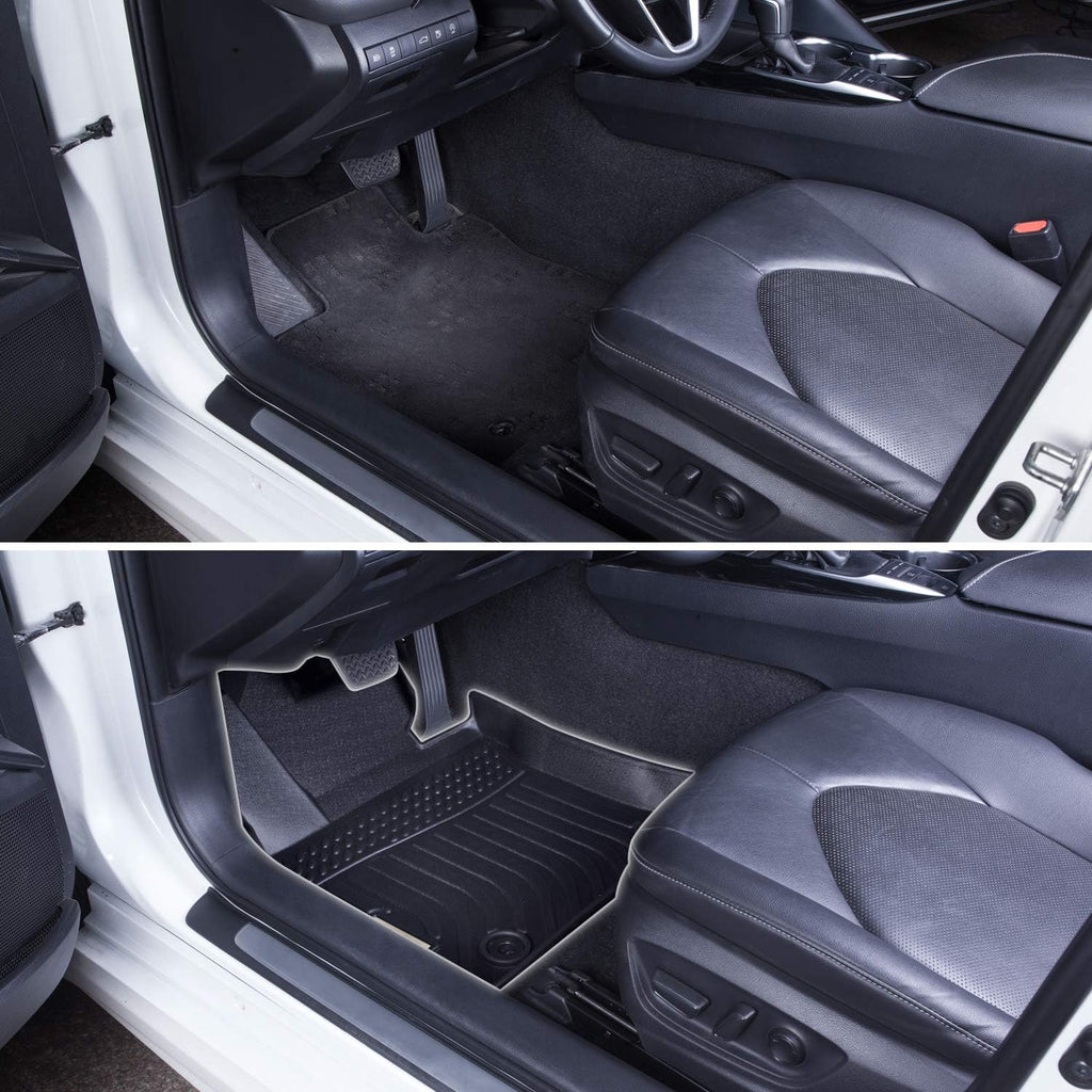 Black Heavy Duty All Weather Floor Mats for Toyota Corolla 2014-2019 Front and Rear Car Carpet O73657