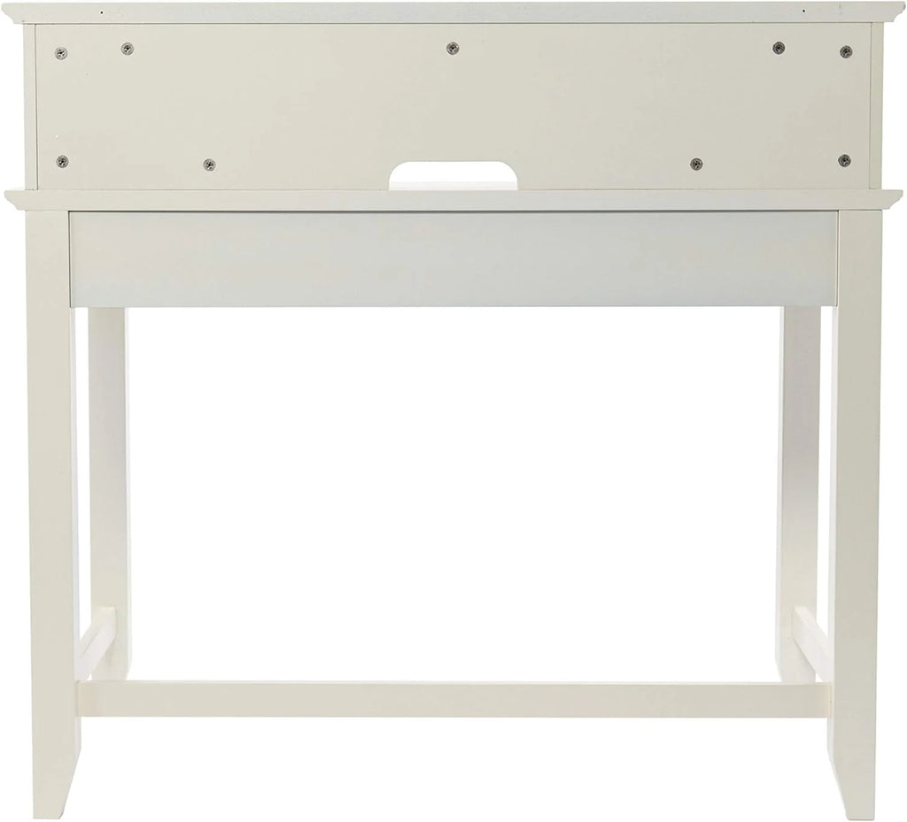 White Secretary Desk with Storage H42374