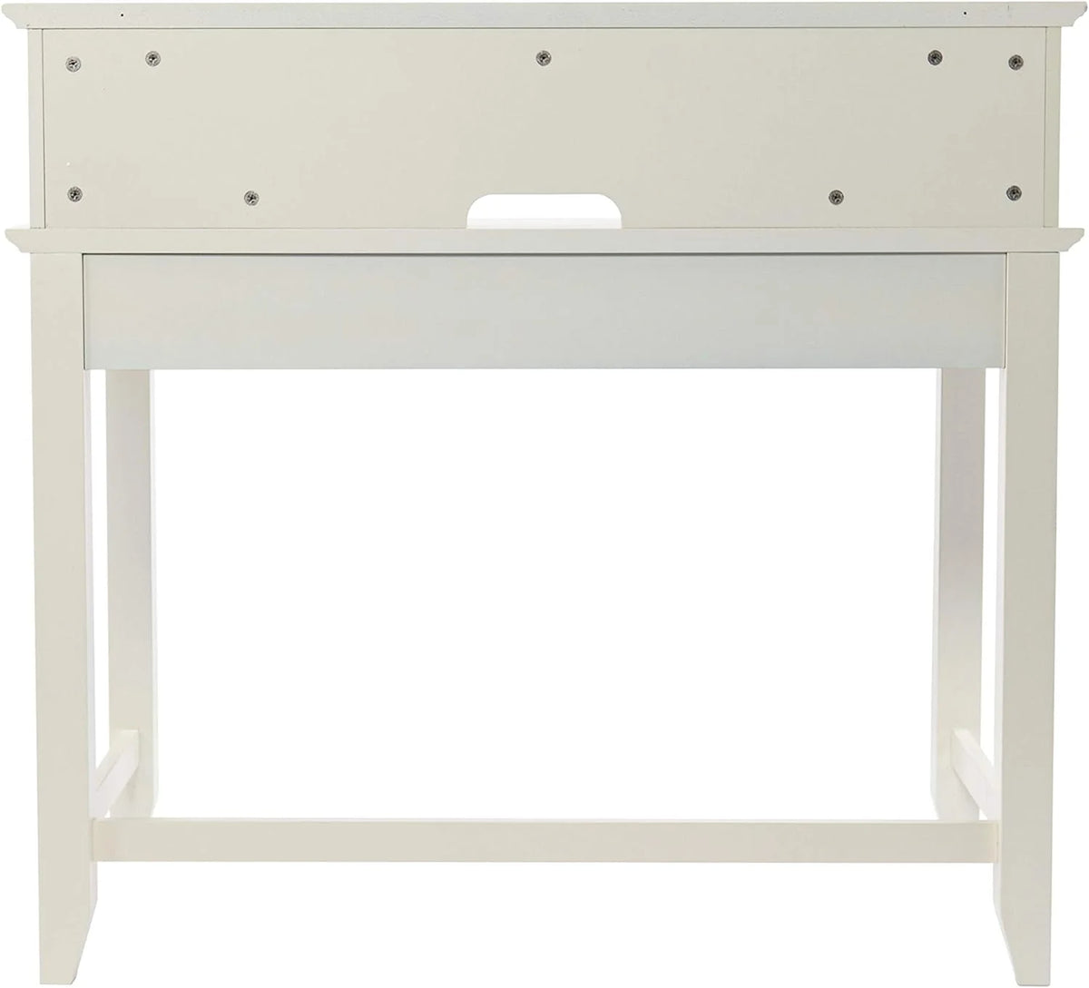 White Secretary Desk with Storage H42374
