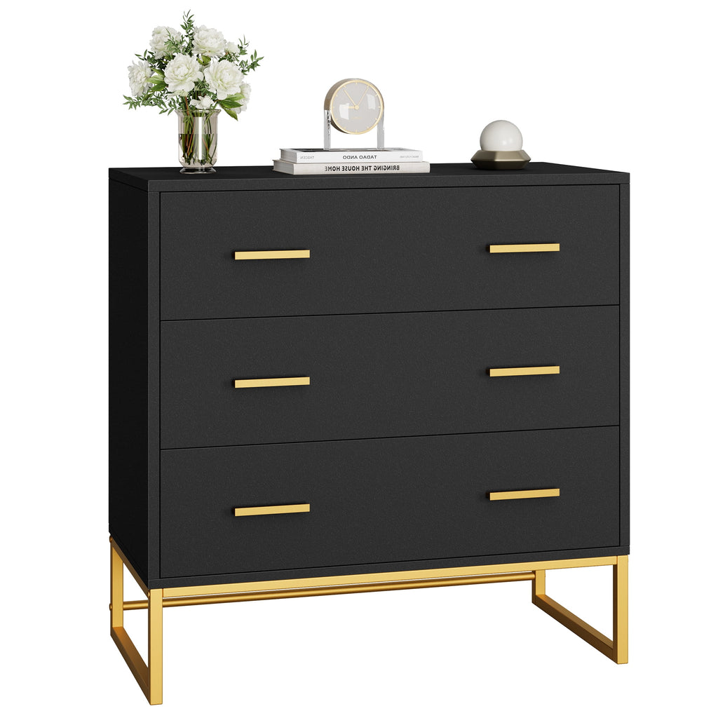 White 3 Drawer Wood Dresser I922391