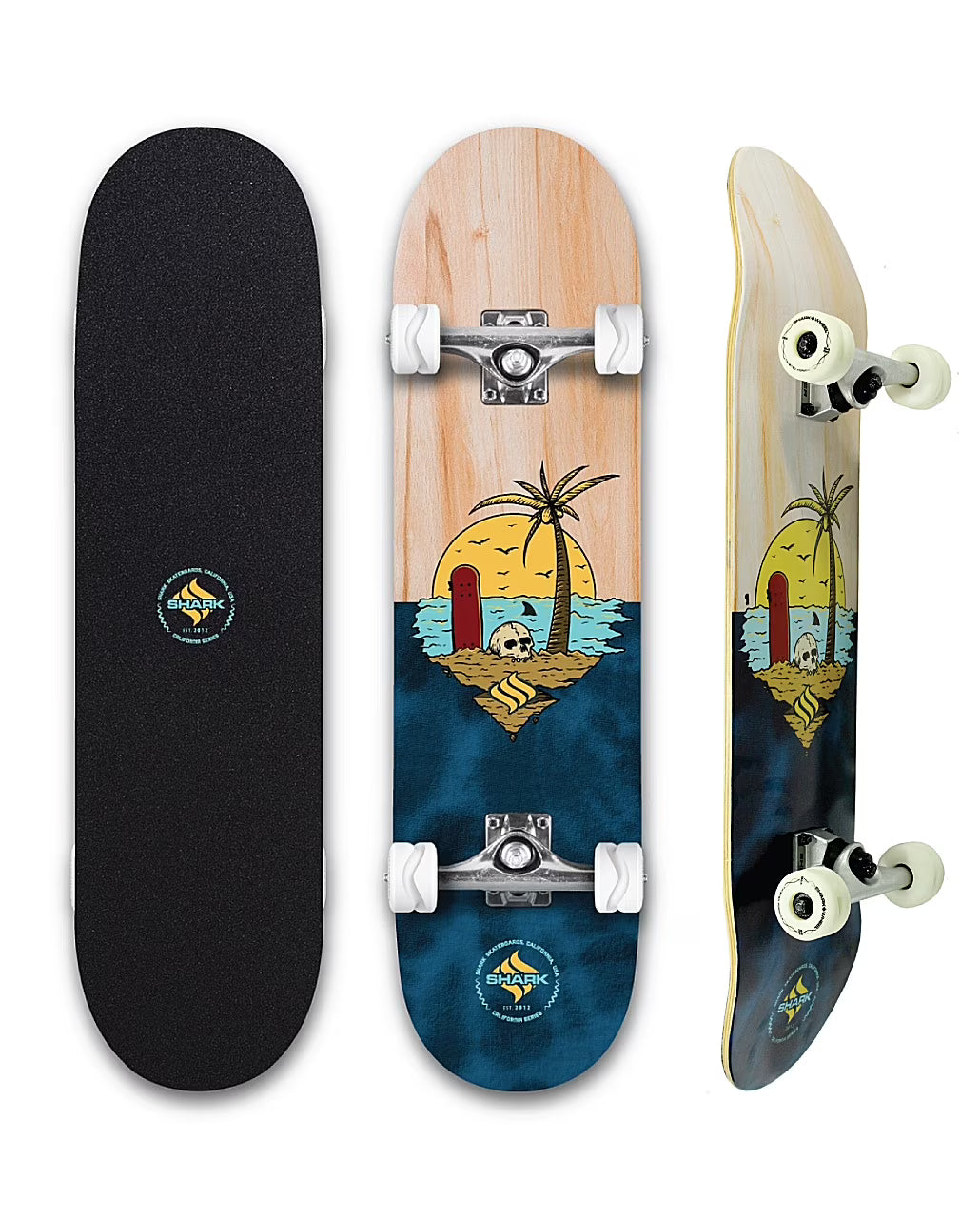 Skull Island 31 In. Popsicle Street Skateboard with 54 mm Twisted Wheels U989304