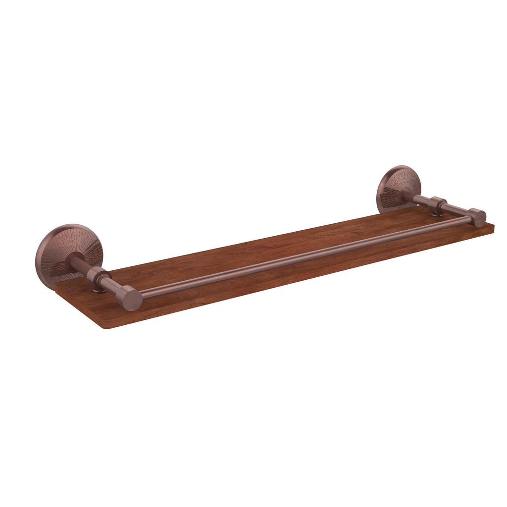 22 inch Solid Ironwood Shelf with Gallery Rail J40807
