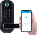 Keyless Electronic Door Lock with Reversible Handle (Satin Nickel) W696247