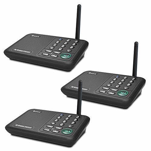 Wireless Intercom System 10 Channel 1800 Feet FM Intercoms M6612