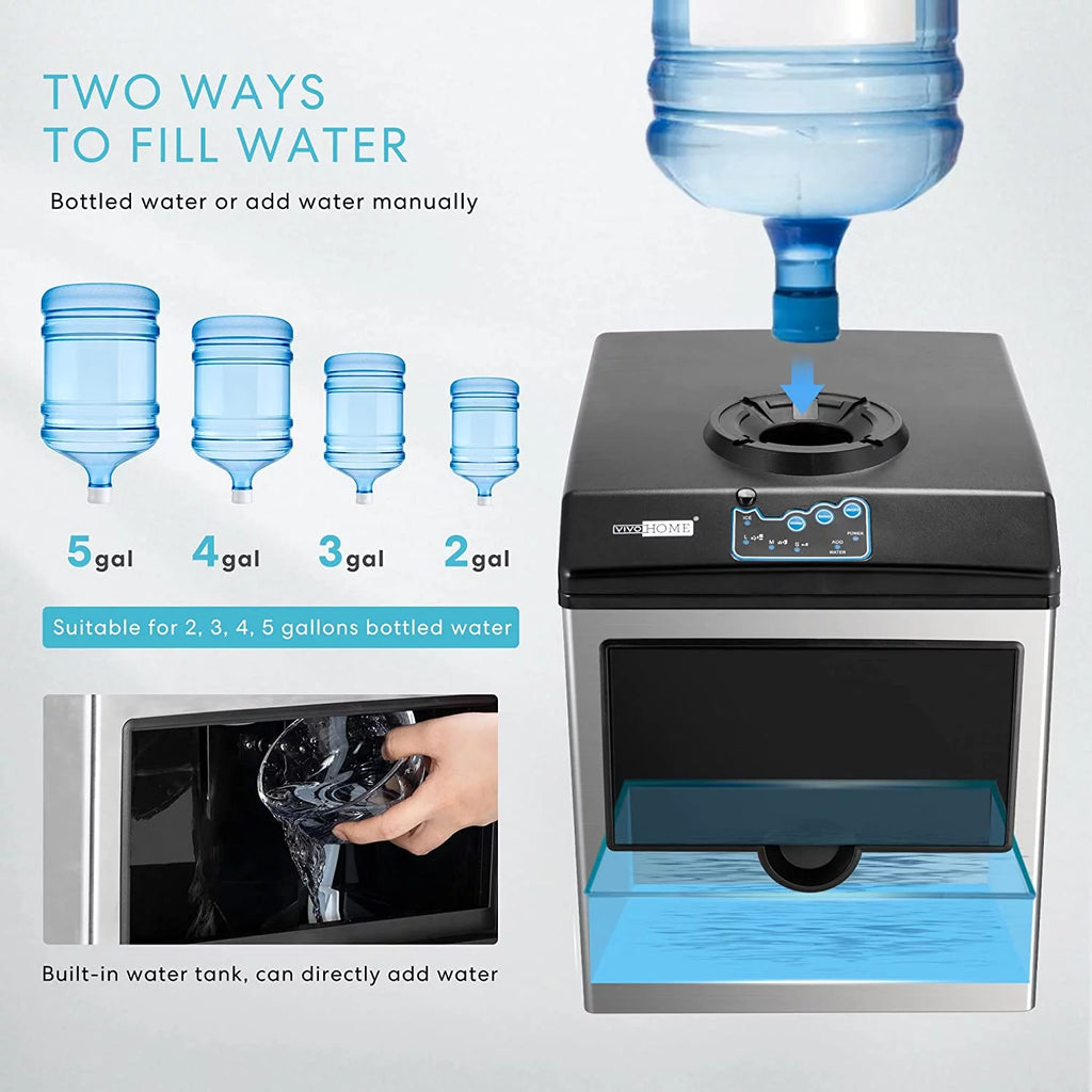 Electric 2 in 1 Countertop Ice Maker with Water Dispenser Y860