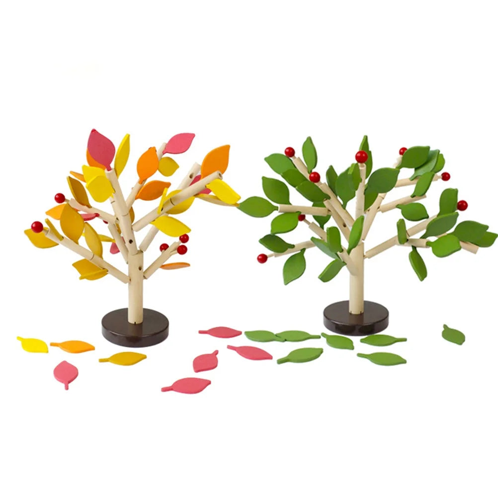 Creative Wooden Tree Blocks Building Toy (Yellow) W895896