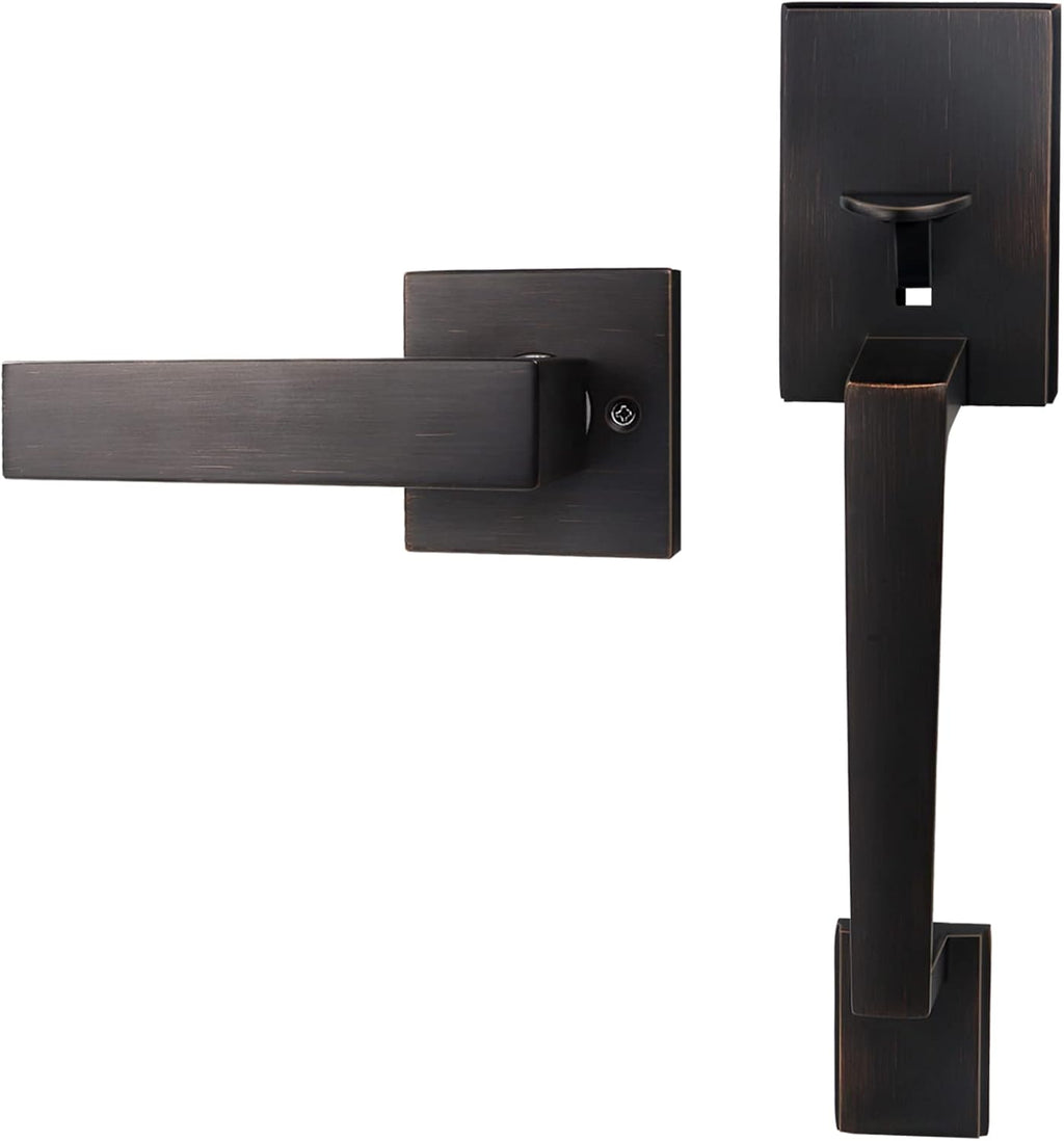 Matte Black Front Door Handleset Pack of 2 Q5211