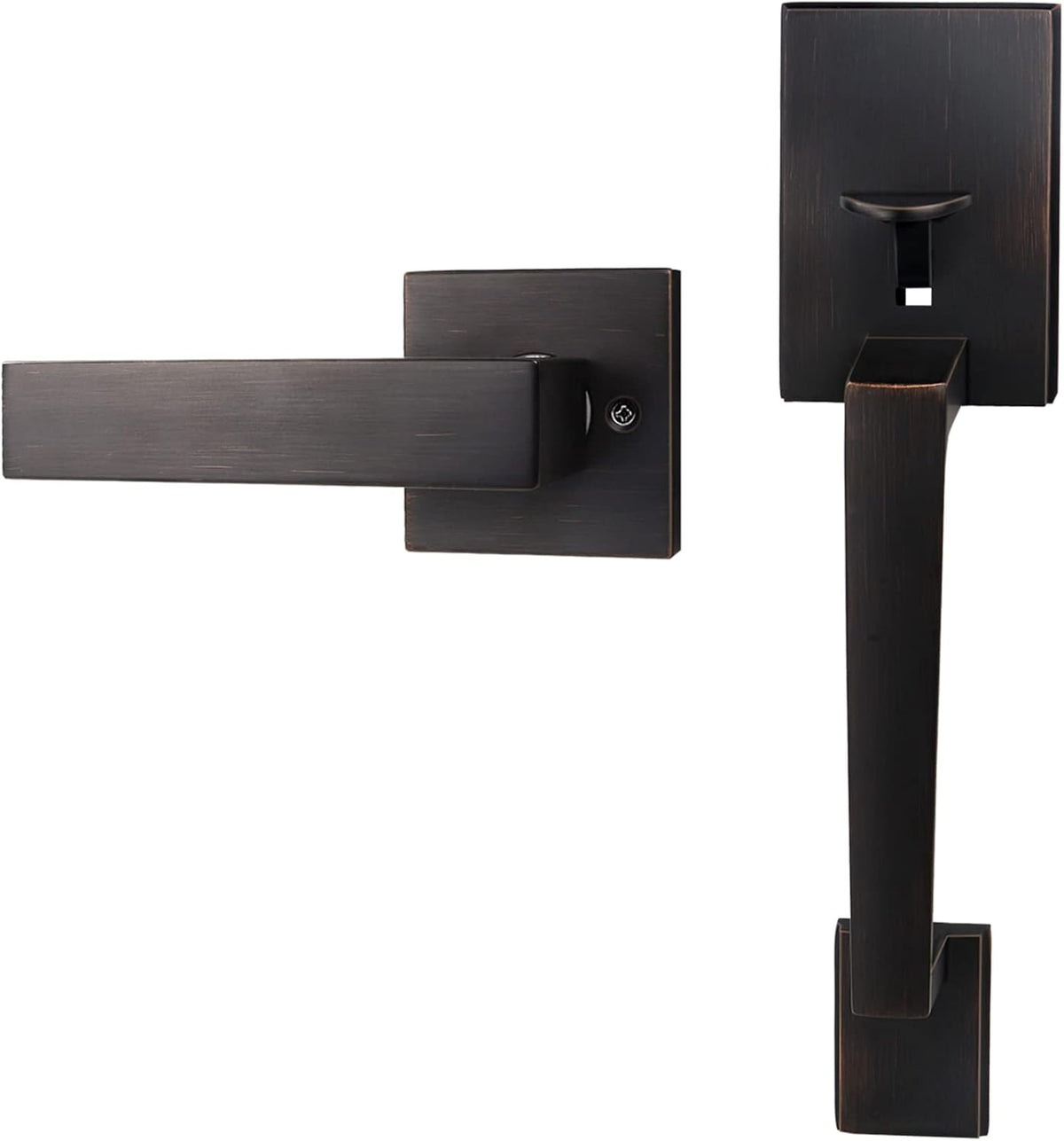 Matte Black Front Door Handleset Pack of 2 Q5211