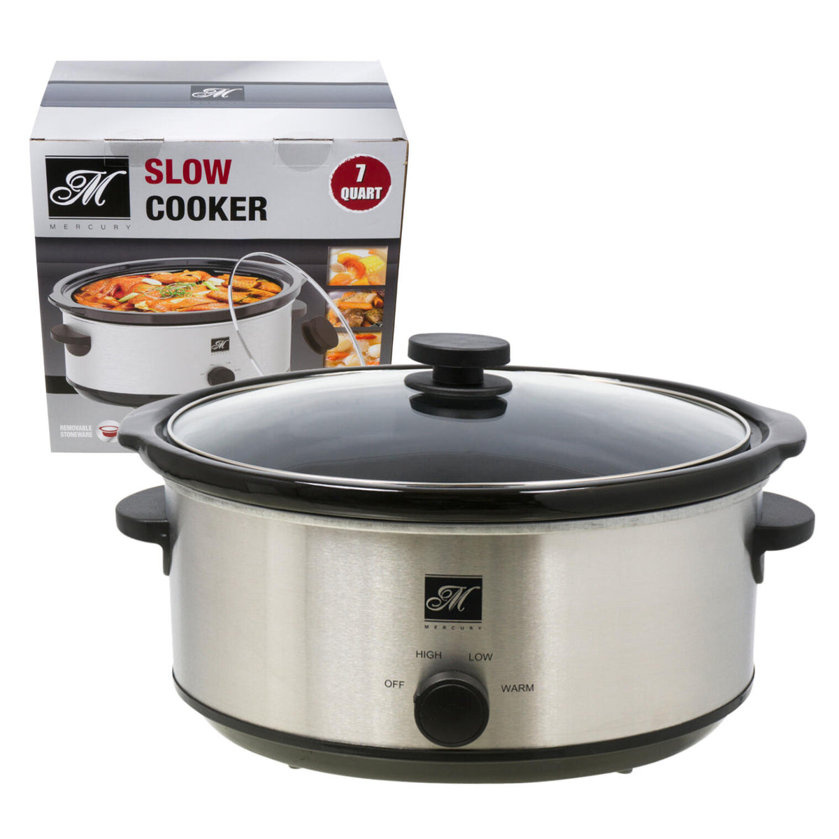 Oval Slow Cooker with Dishwasher Safe Glass B236676