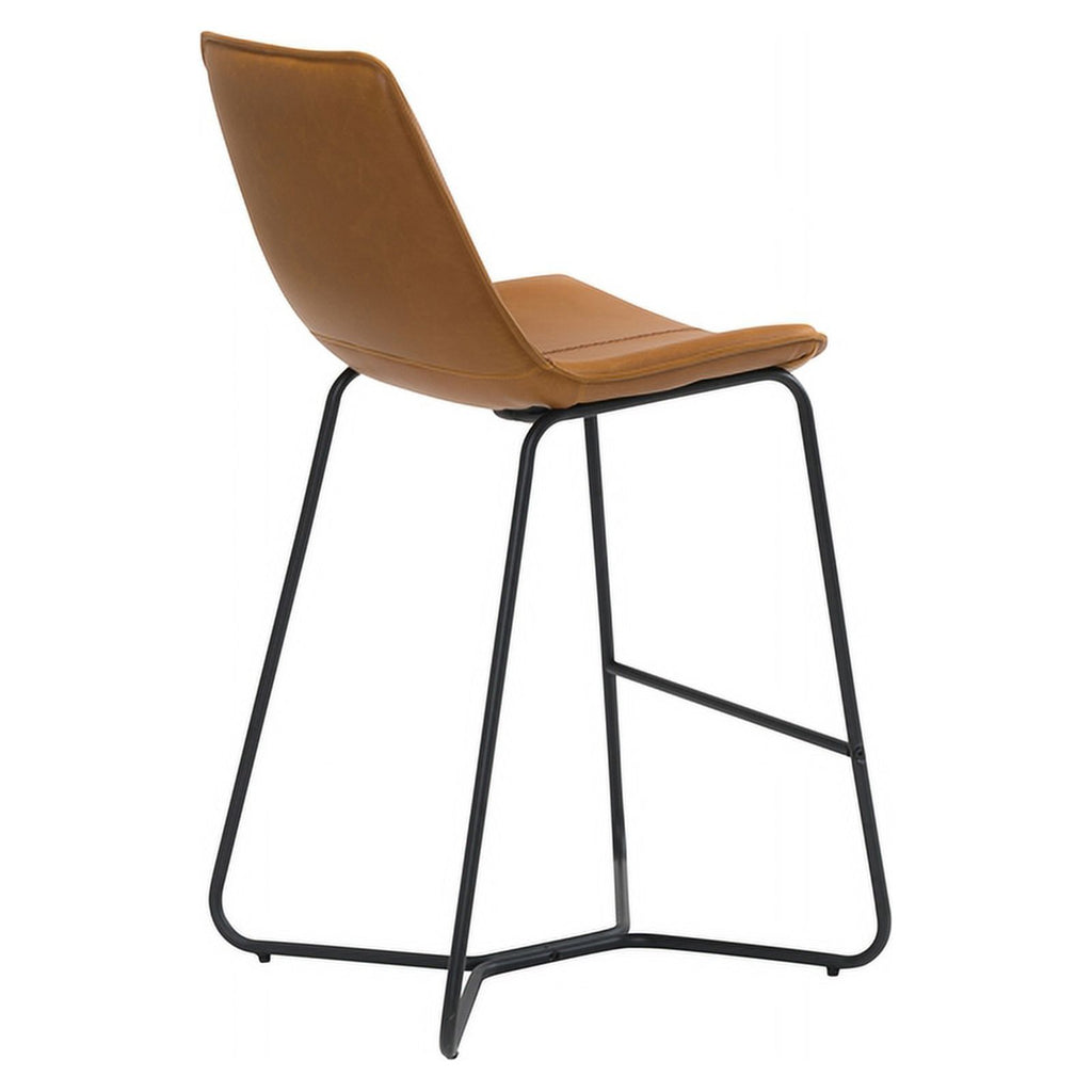 Tan Faux Leather Bar Stool (Set of 2) L695075